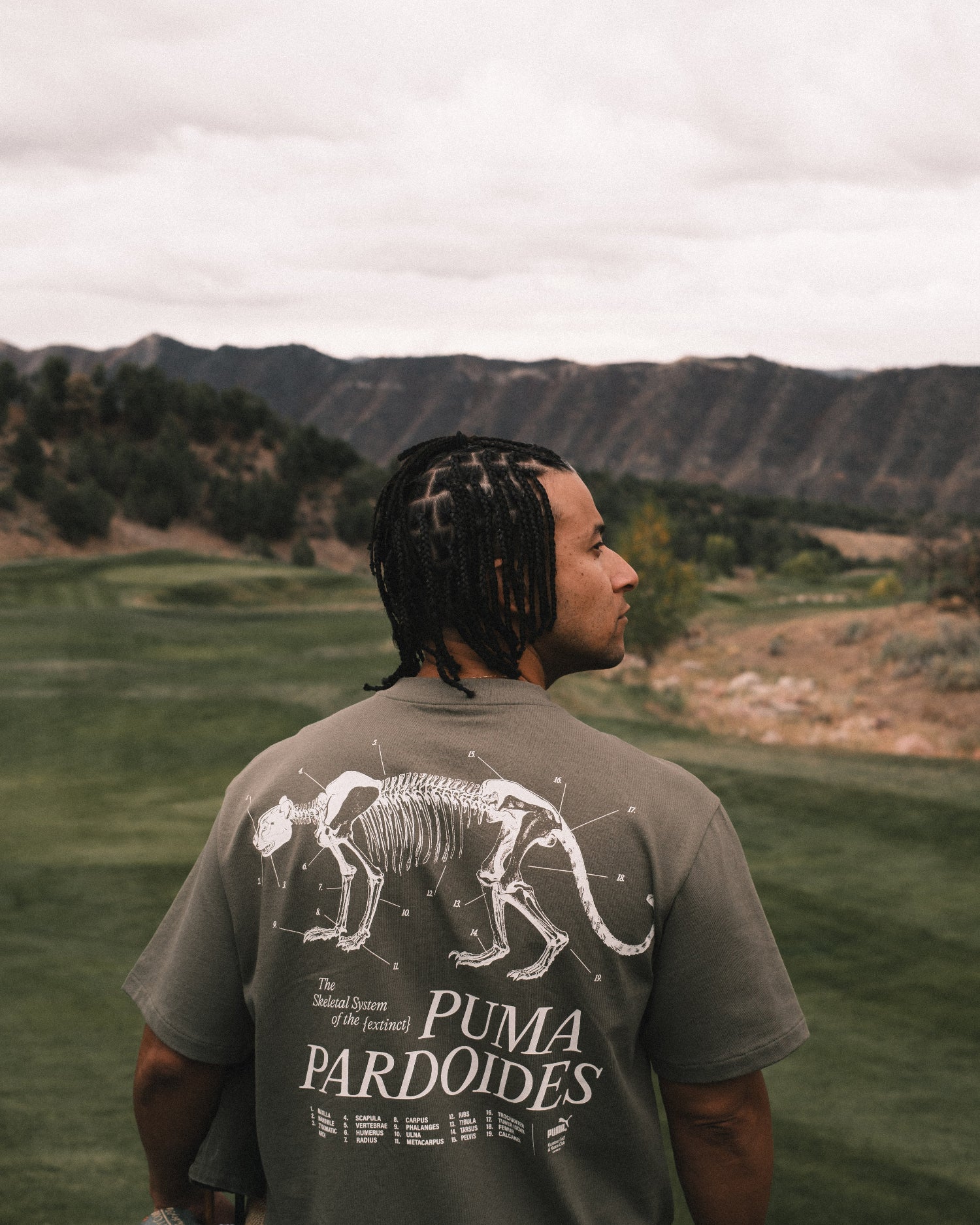 Gumtree Golf & Nature Club GGNC x Puma – Puma Pardoides Reference T-shirt Dark Sage Golf T-shirt | Soft Hands Club
