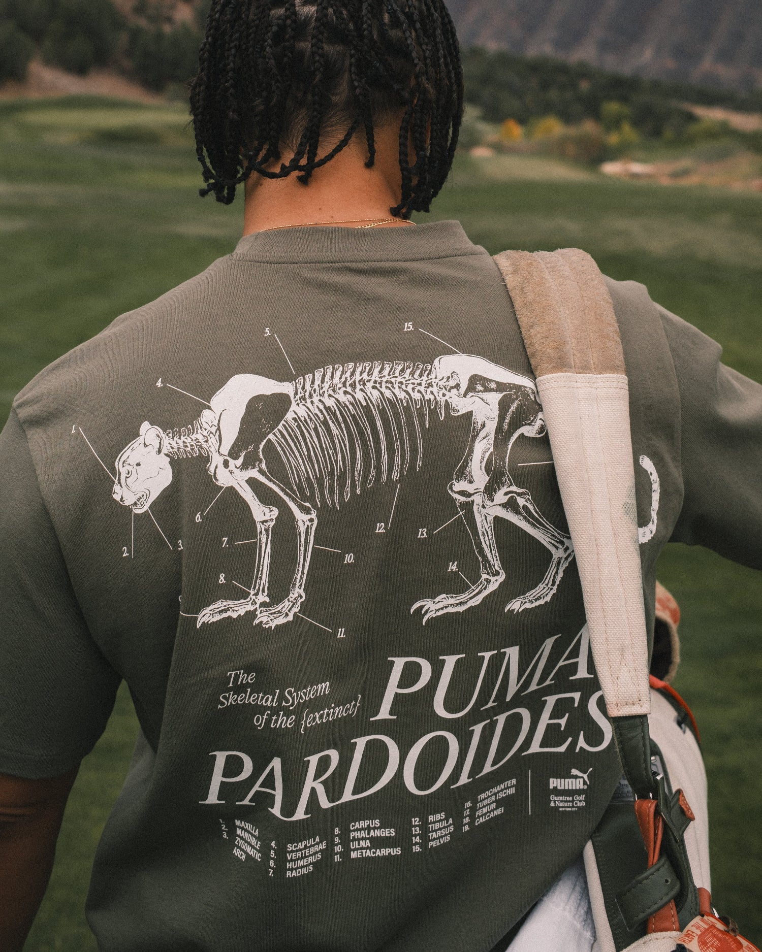 Gumtree Golf & Nature Club GGNC x Puma – Puma Pardoides Reference T-shirt Dark Sage Golf T-shirt | Soft Hands Club