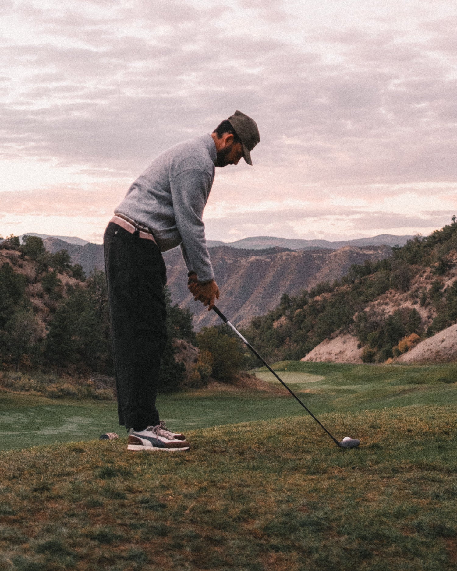 Gumtree Golf & Nature Club GGNC x Puma – Conservation Dept. Unstructured 5-Panel Sage Golf Cap | Soft Hands Club