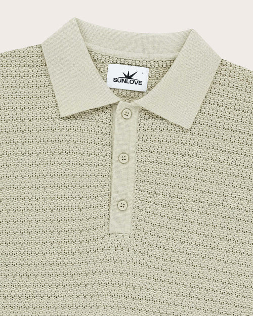 Sunlove Tour Sunlove Tour Border Crochet Knit Polo Golf Golf Polo Shirts | Soft Hands Club