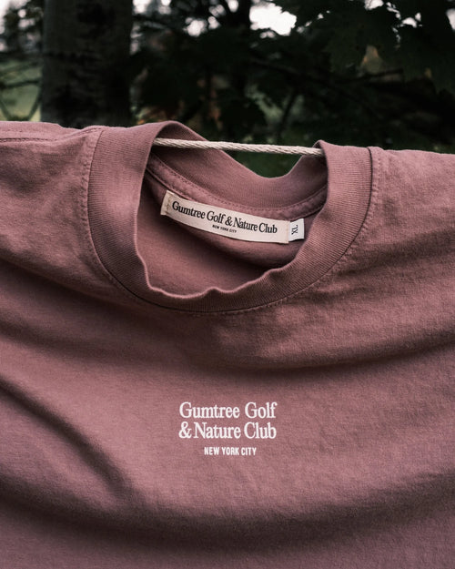 Gumtree Golf & Nature Club Gumtree Golf & Nature Club - Lose Your Ball, Find Yourself T-shirt Dusty Pink Golf T-shirt | Soft Hands Club