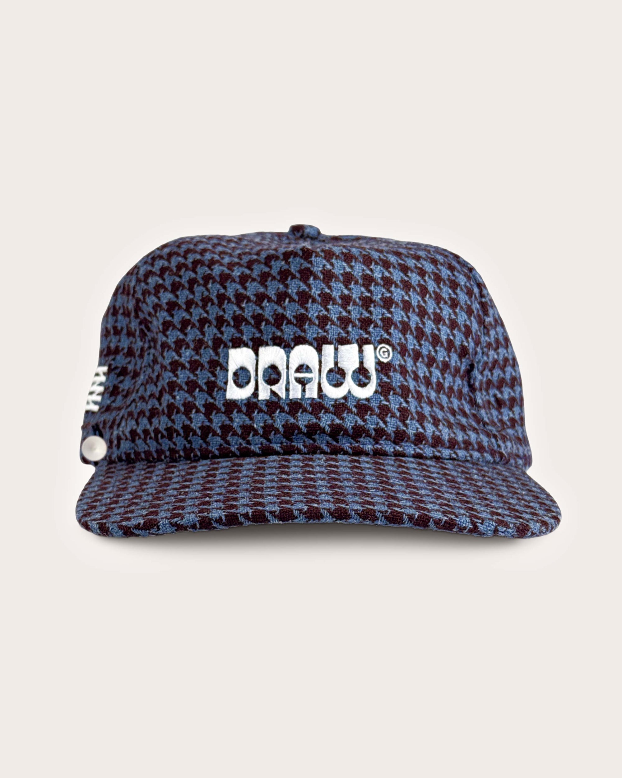 Draw Golf x Mogshade Cap Blue Houndstooth