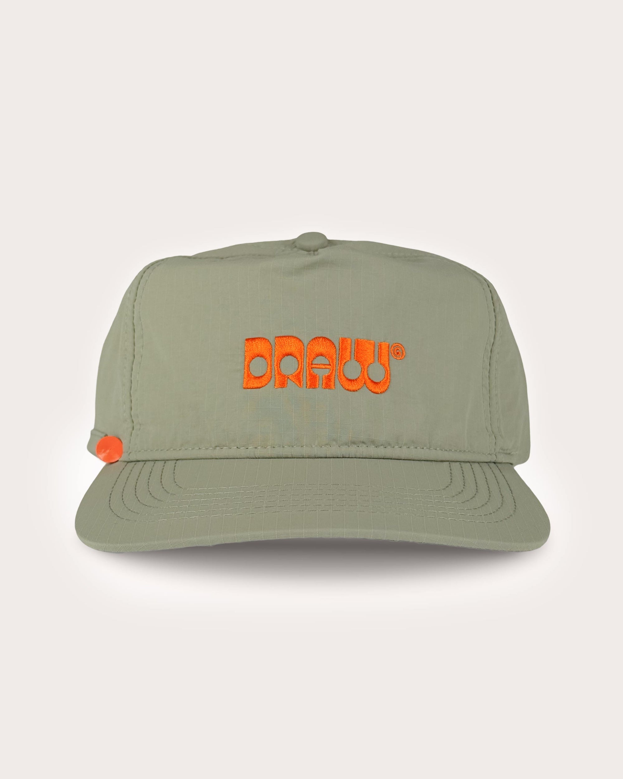 Draw Golf Khaki Green Ripstop Nylon Unstructured Cap