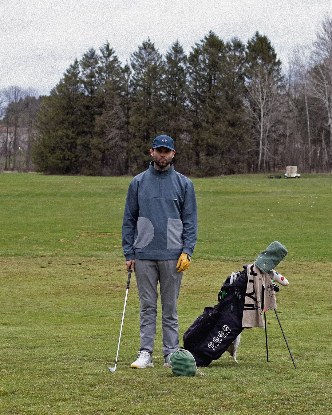 Contrast Quarter Zip Charcoal-Golf Jackets & Gilets-Radry Golf-Soft Hands Club UK