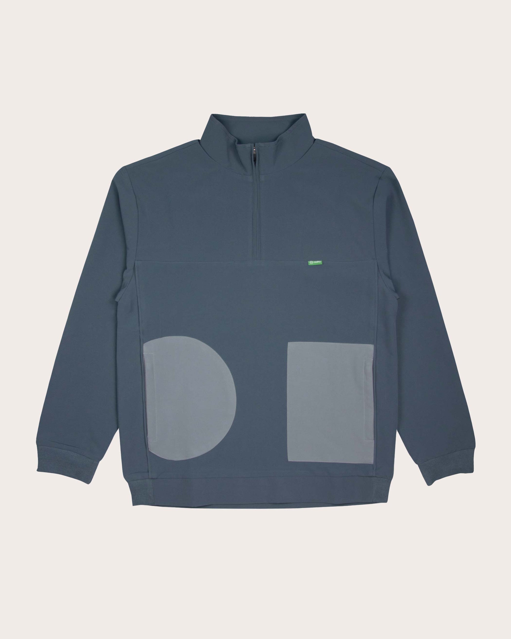Contrast Quarter Zip Charcoal-Golf Jackets & Gilets-Radry Golf-Soft Hands Club UK