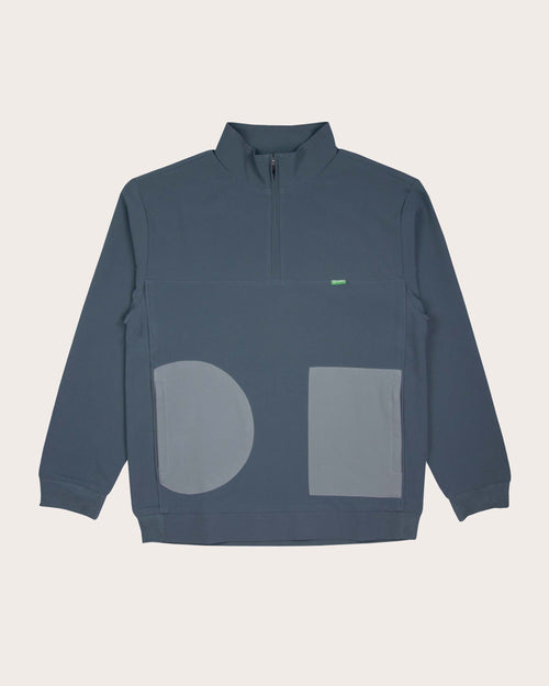 Contrast Quarter Zip Charcoal-Golf Jackets & Gilets-Radry Golf-Soft Hands Club UK