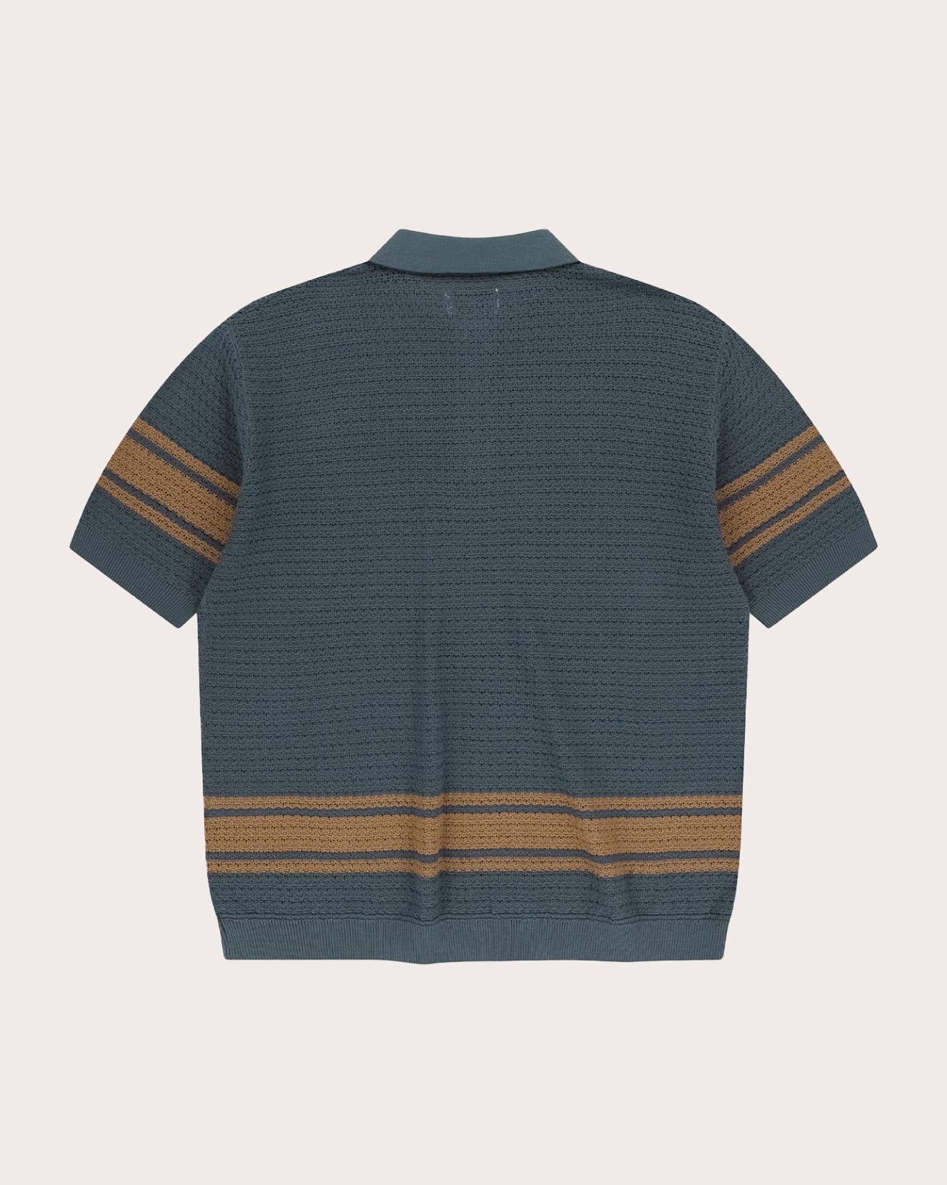 Border Crochet Knit Polo-Golf Polo Shirts-Sunlove Tour-Soft Hands Club UK