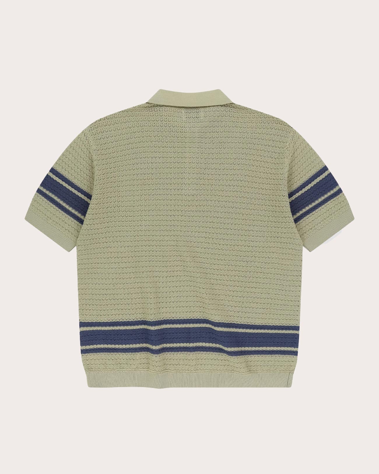 Border Crochet Knit Polo-Golf Polo Shirts-Sunlove Tour-Soft Hands Club UK