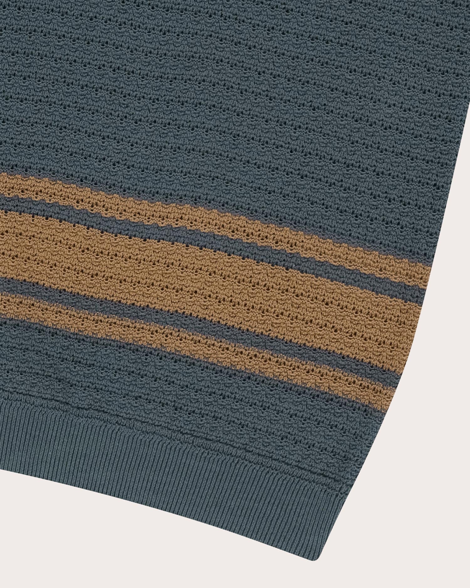 Border Crochet Knit Polo-Golf Polo Shirts-Sunlove Tour-Soft Hands Club UK